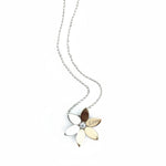 Love Petal Pendant, Solid Sterling Silver and Diamond 1