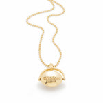 Love, Grace, and Wisdom Spinner Pendant in Solid 14K Yellow Gold (Regular Size) 1