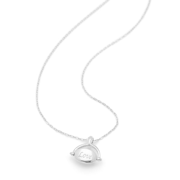 Petit Solid Sterling Silver L, G, W Spinner Pendant