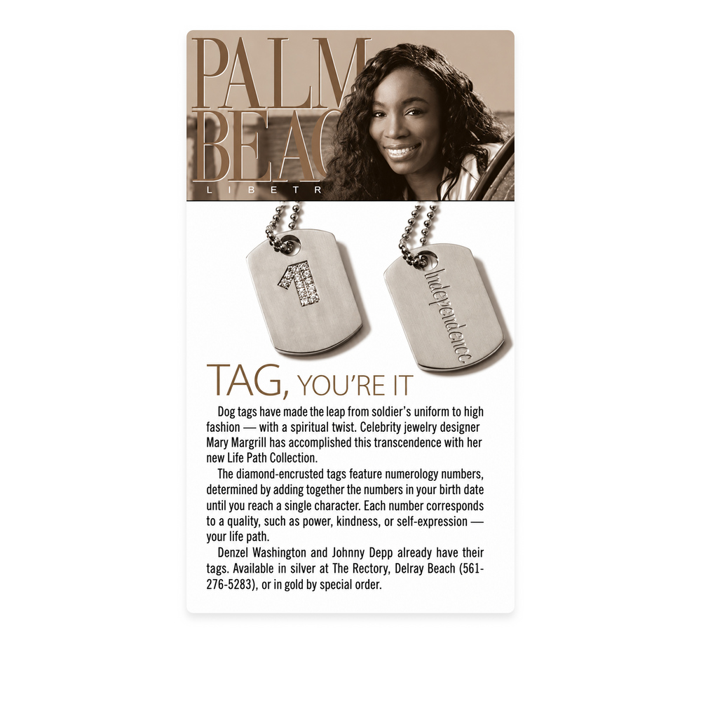 PALM BEACH MARY MARGRILL dog-tag necklaces